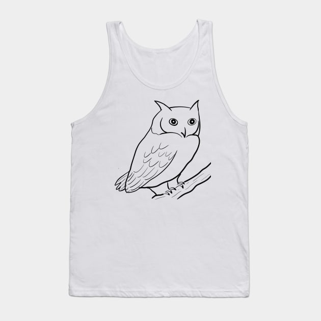 Stick figure owl Tank Top by WelshDesigns